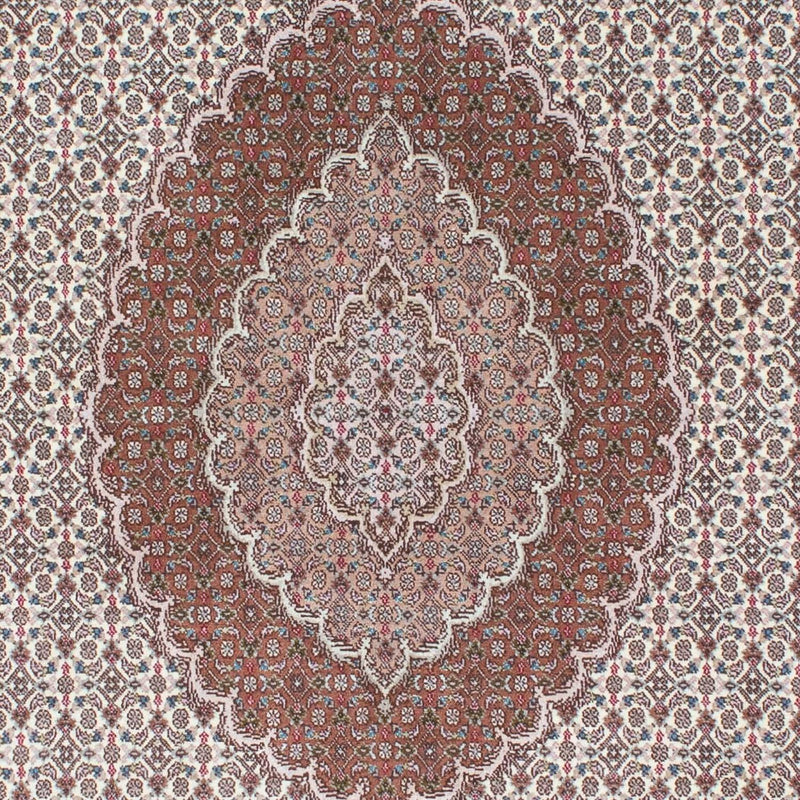 Alfombra Persa - Tabriz - Real - 210 x 150 cm - marrón claro