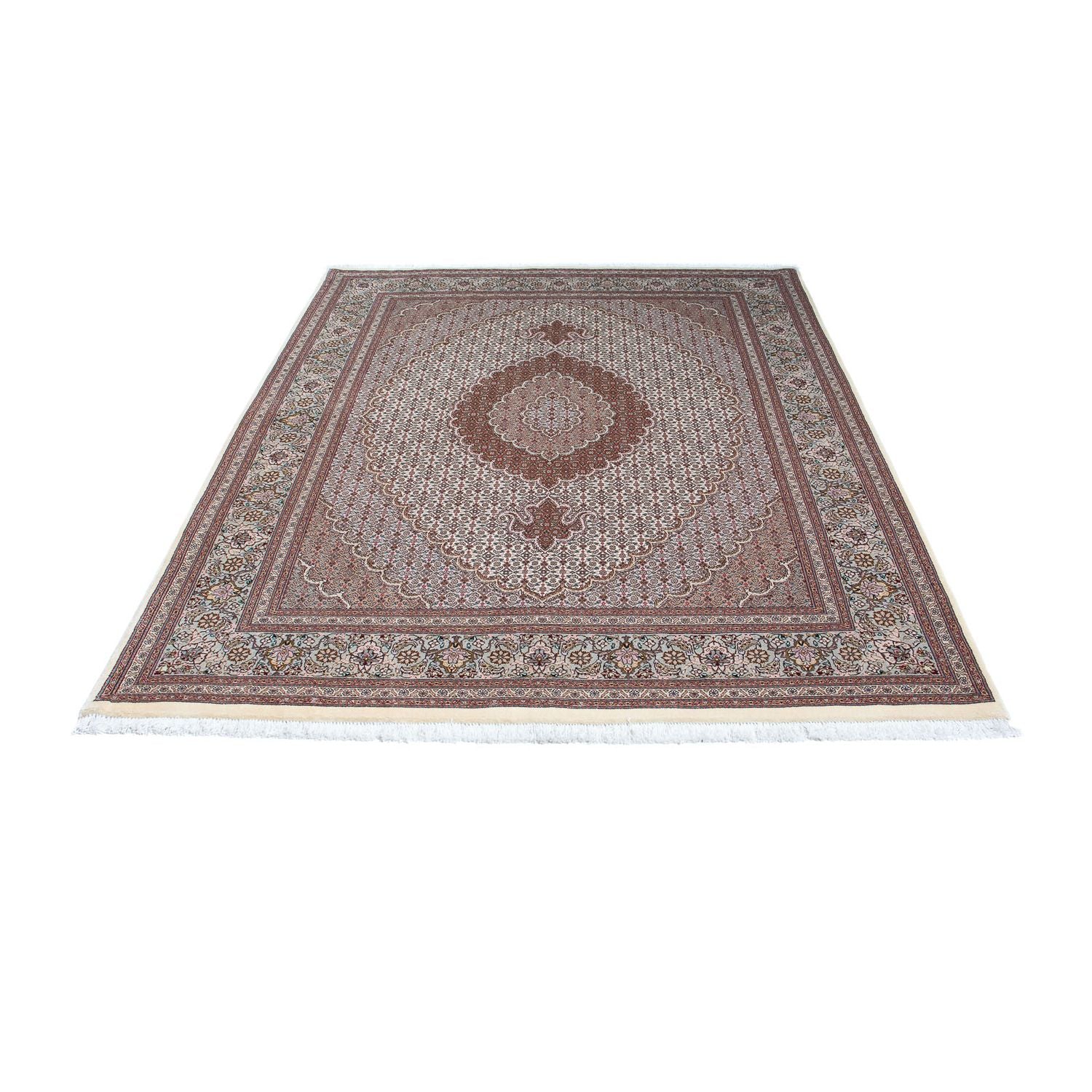 Alfombra Persa - Tabriz - Real - 210 x 150 cm - marrón claro