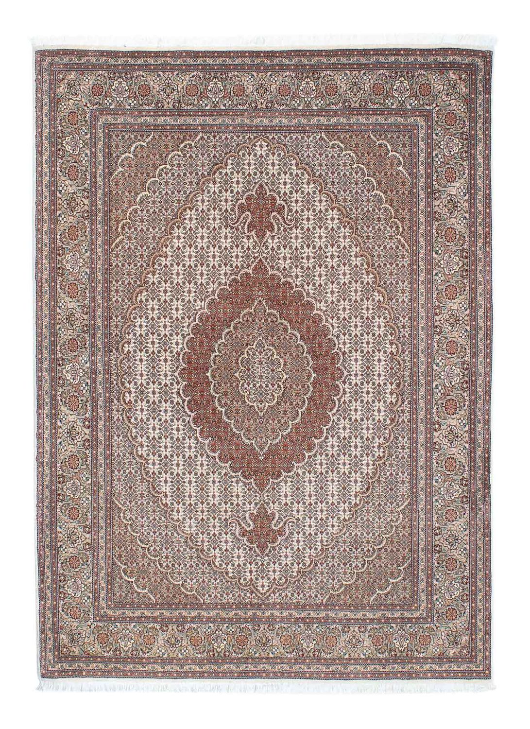 Alfombra Persa - Tabriz - Real - 210 x 150 cm - marrón claro