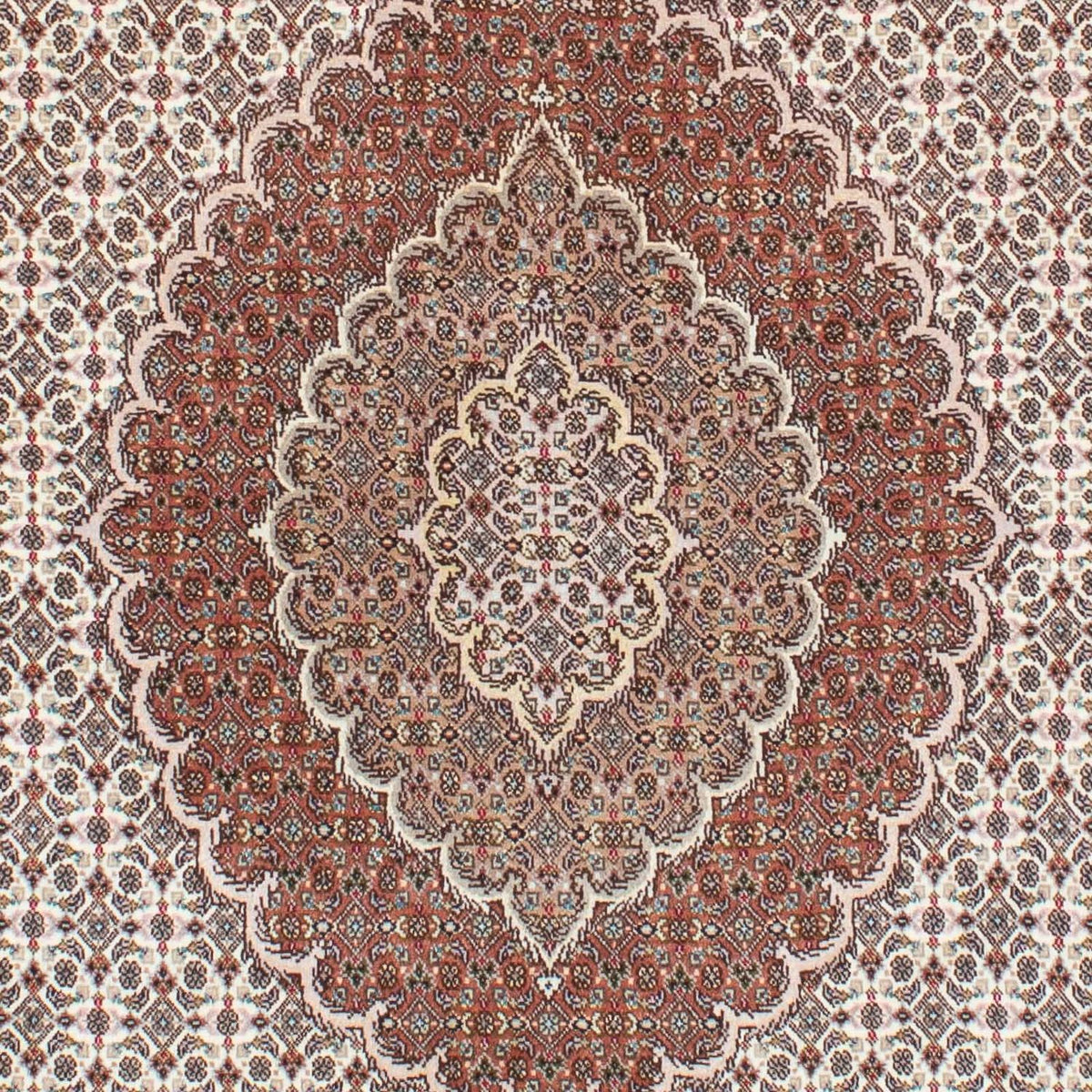 Alfombra Persa - Tabriz - Real - 210 x 150 cm - marrón claro