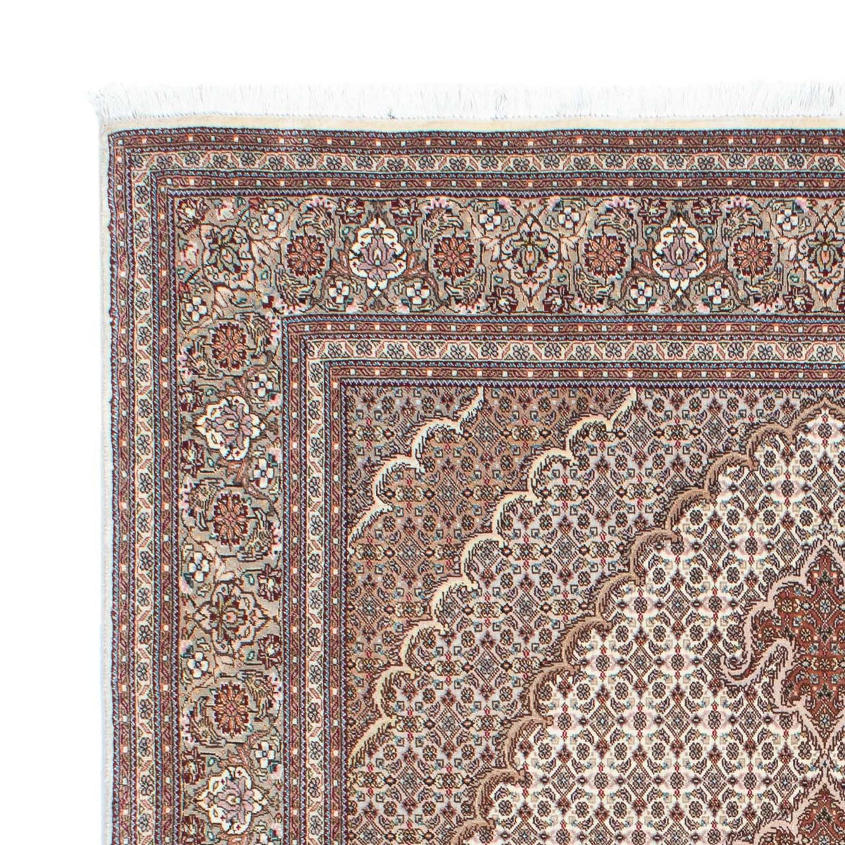 Alfombra Persa - Tabriz - Real - 210 x 150 cm - marrón claro