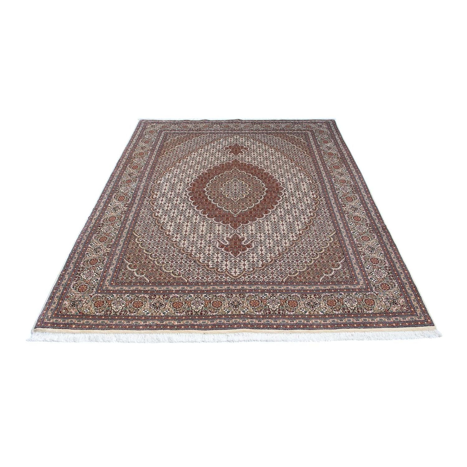 Alfombra Persa - Tabriz - Real - 210 x 150 cm - marrón claro