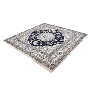 Alfombra persa - Nain cuadrado  - 196 x 194 cm - azul oscuro
