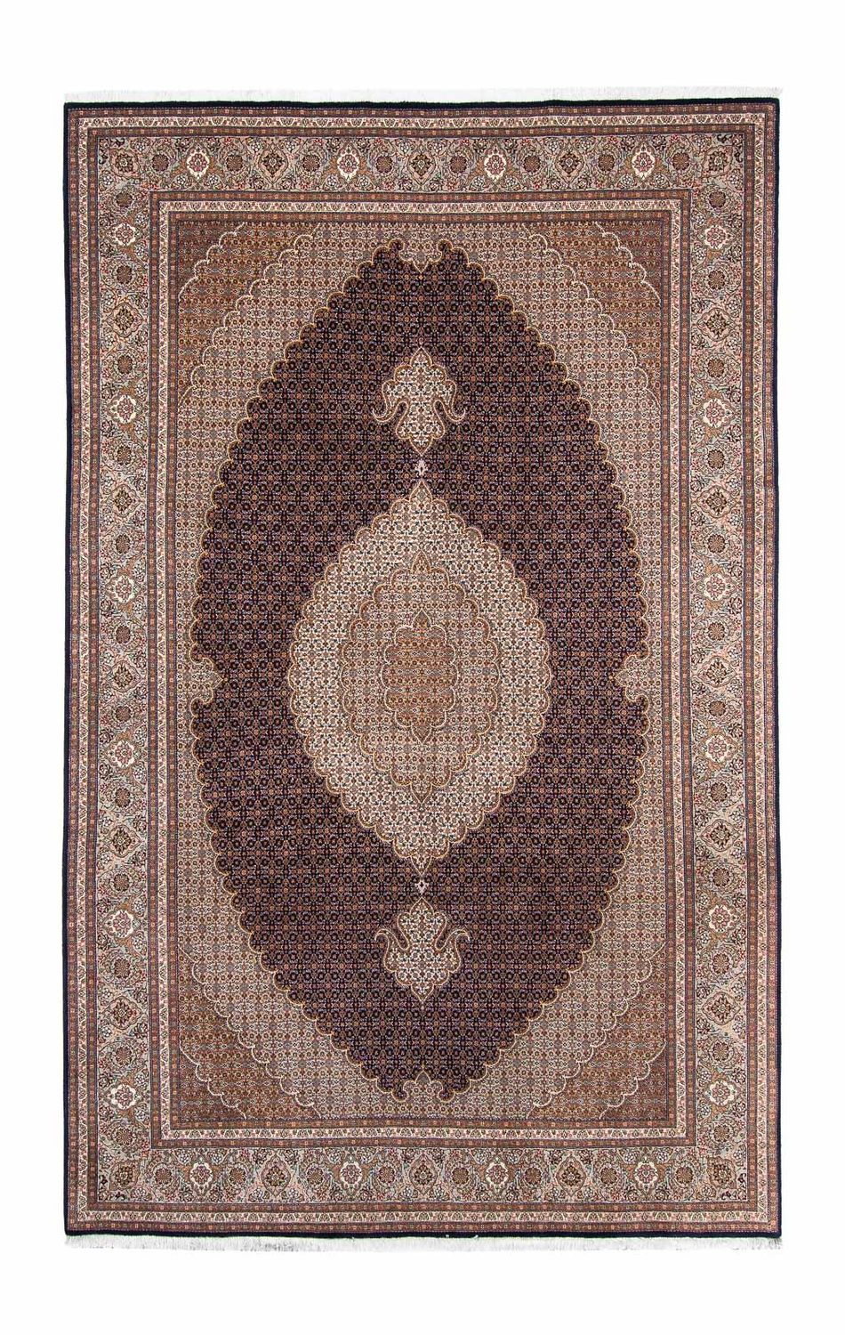 Alfombra persa - Tabriz - 310 x 200 cm - azul oscuro