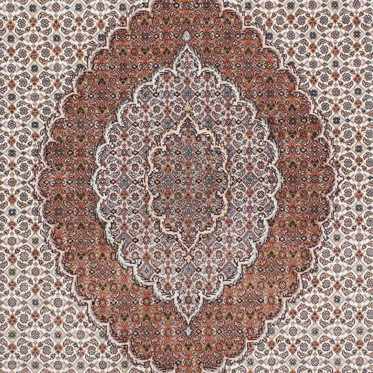 Alfombra persa - Tabriz - 212 x 153 cm - marrón claro