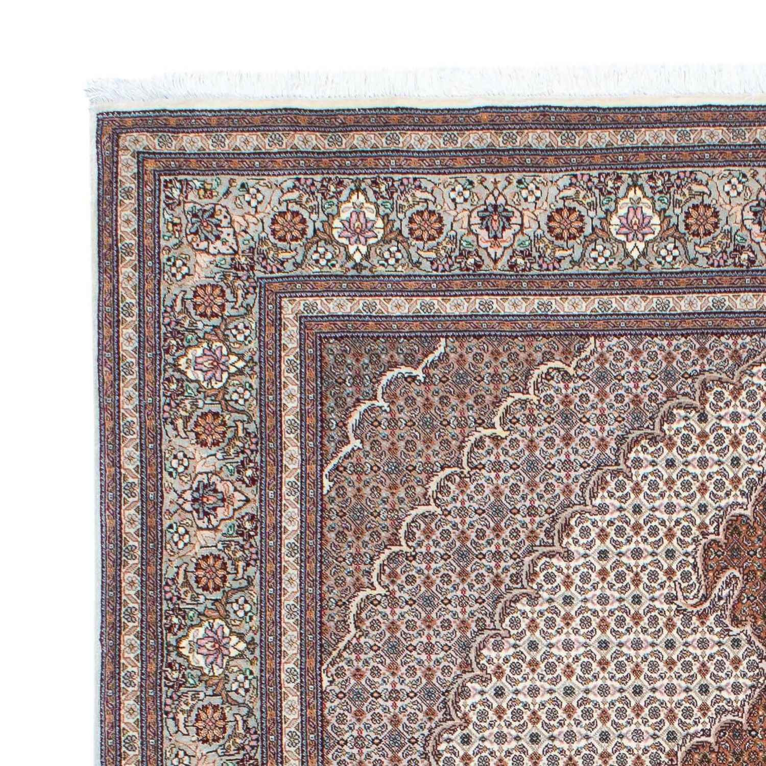 Alfombra persa - Tabriz - 212 x 153 cm - marrón claro