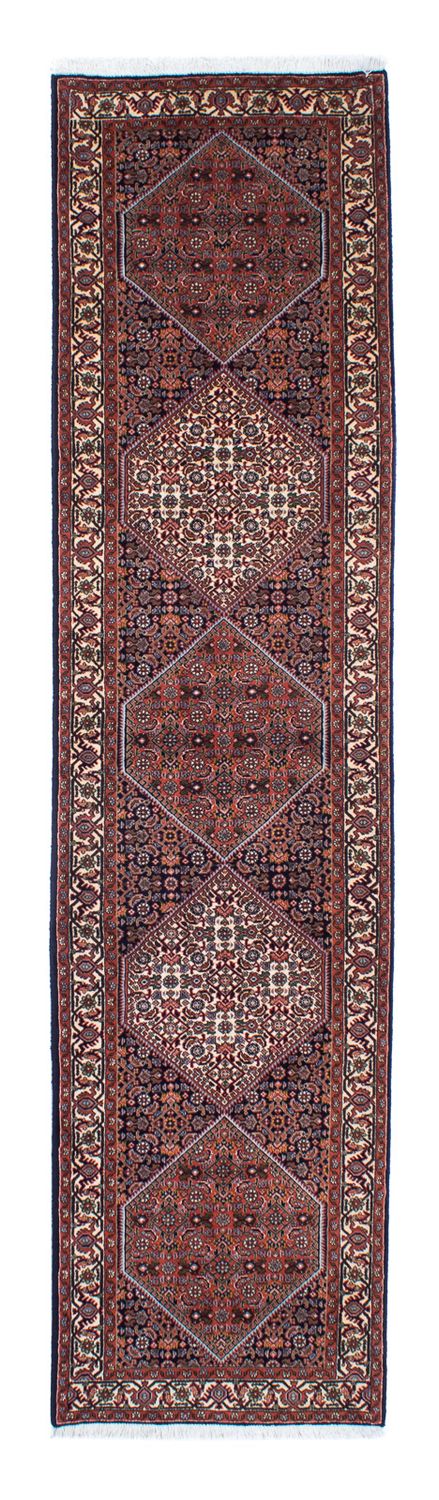 Alfombra de pasillo Alfombra persa - Bidjar - 291 x 70 cm - azul oscuro