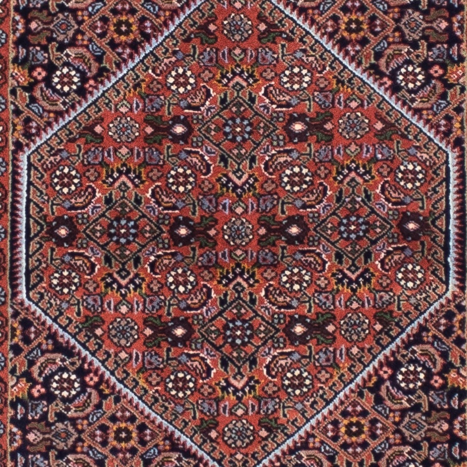 Alfombra de pasillo Alfombra persa - Bidjar - 291 x 70 cm - azul oscuro