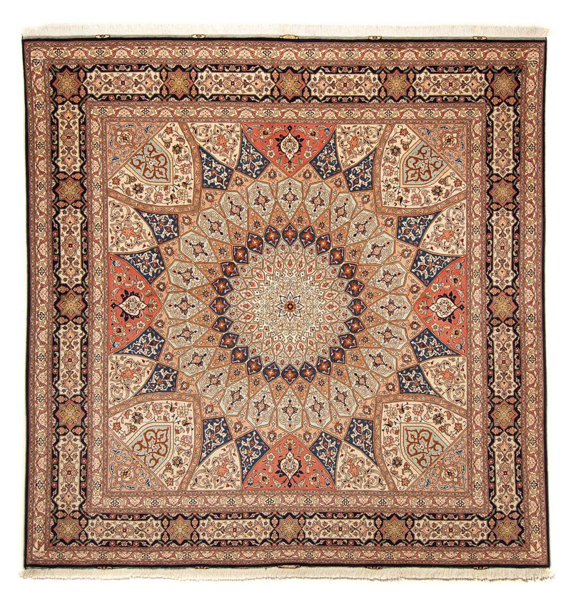 Alfombra Persa - Tabriz - Real cuadrado  - 253 x 250 cm - marrón claro