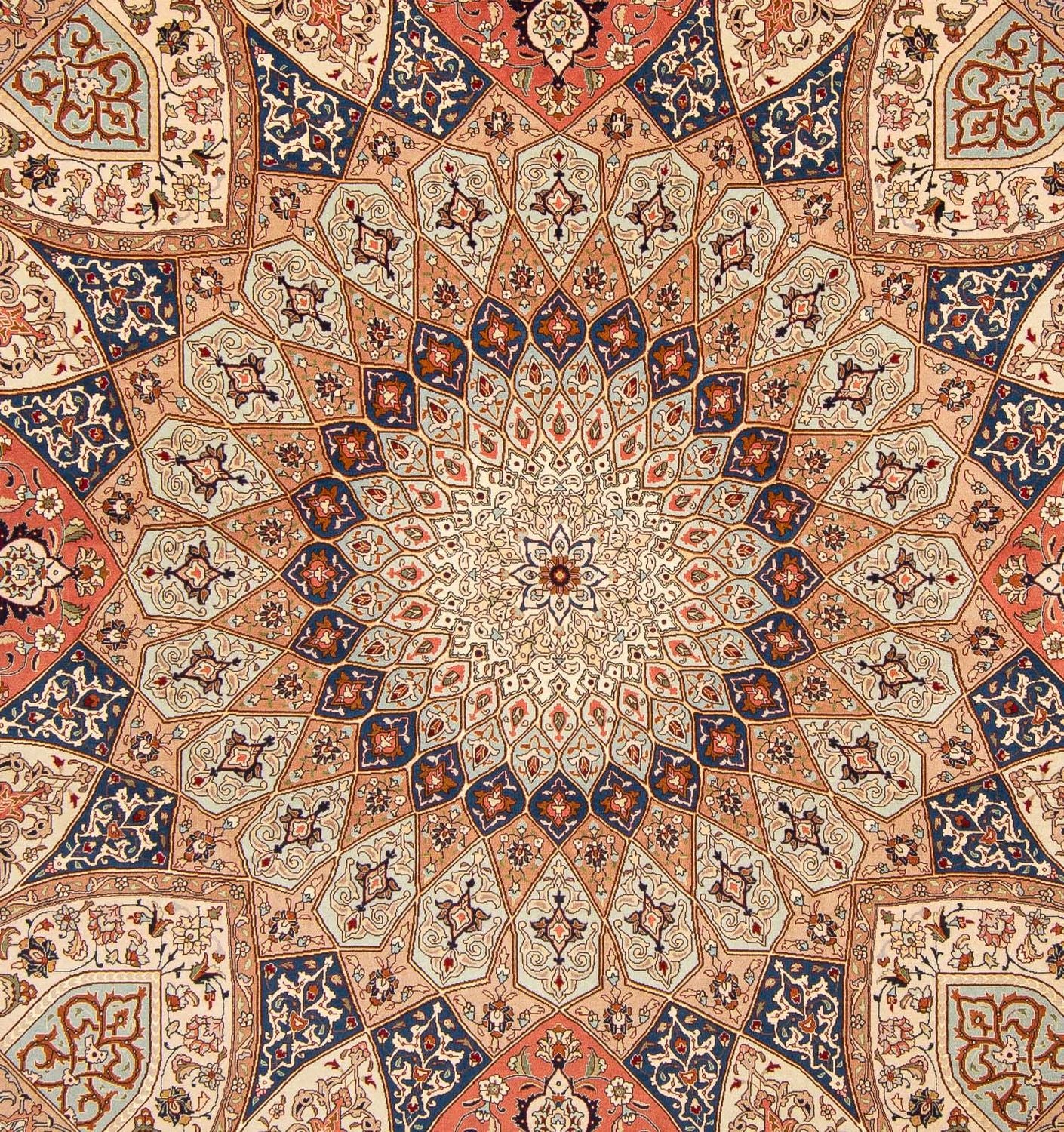 Alfombra Persa - Tabriz - Real cuadrado  - 253 x 250 cm - marrón claro
