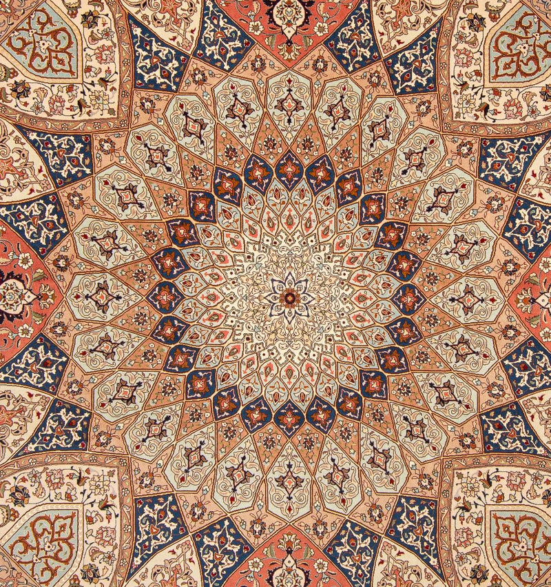 Alfombra Persa - Tabriz - Real cuadrado  - 253 x 250 cm - marrón claro