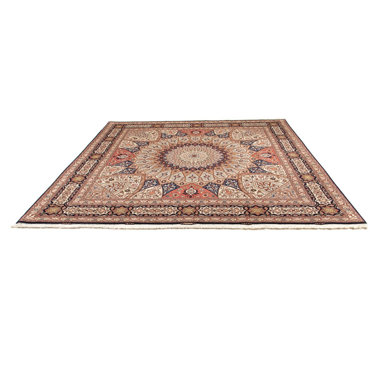 Alfombra Persa - Tabriz - Real cuadrado  - 253 x 250 cm - marrón claro