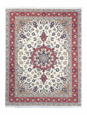 Alfombra Persa - Tabriz - Real - 197 x 152 cm - beige