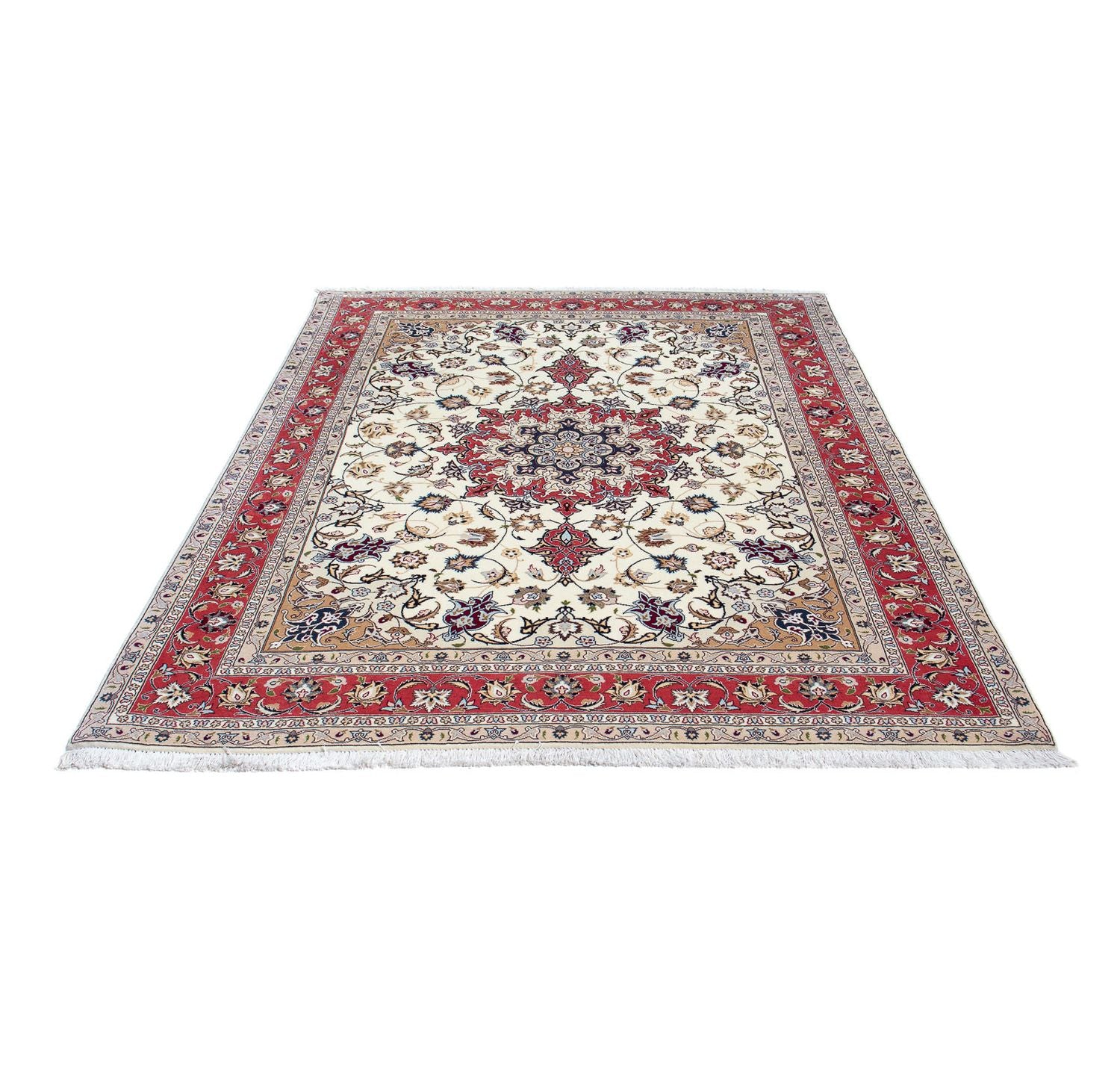 Alfombra Persa - Tabriz - Real - 197 x 152 cm - beige