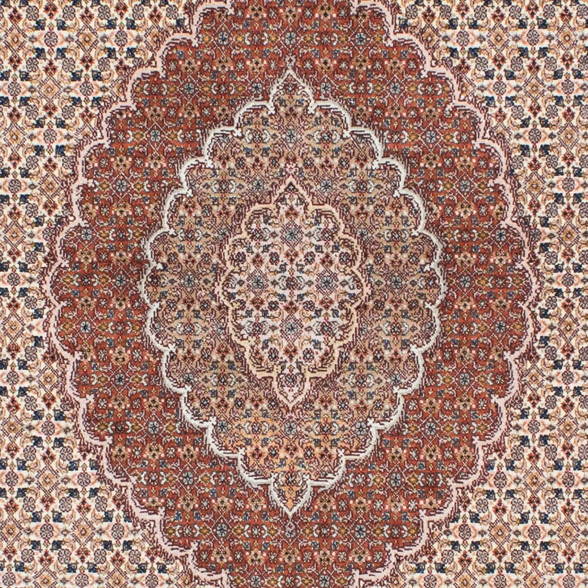 Alfombra persa - Tabriz - 202 x 150 cm - marrón claro