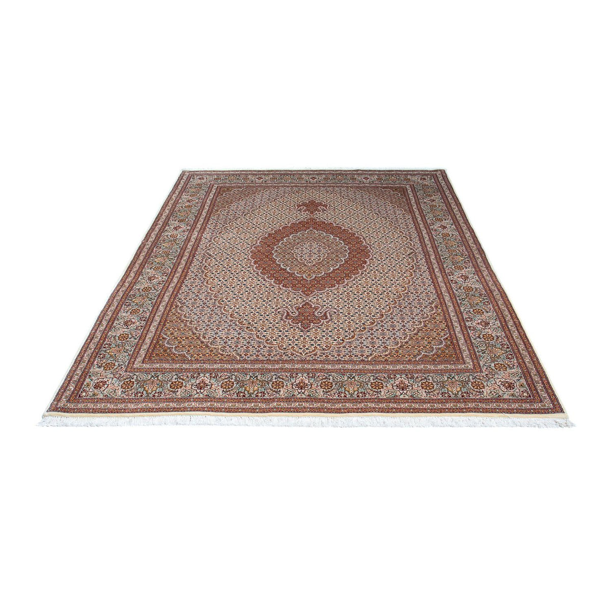 Alfombra persa - Tabriz - 202 x 150 cm - marrón claro
