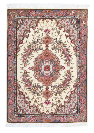 Alfombra Persa - Tabriz - Real - 83 x 56 cm - beige