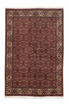 Alfombra persa - Bidjar - 205 x 141 cm - rojo oscuro