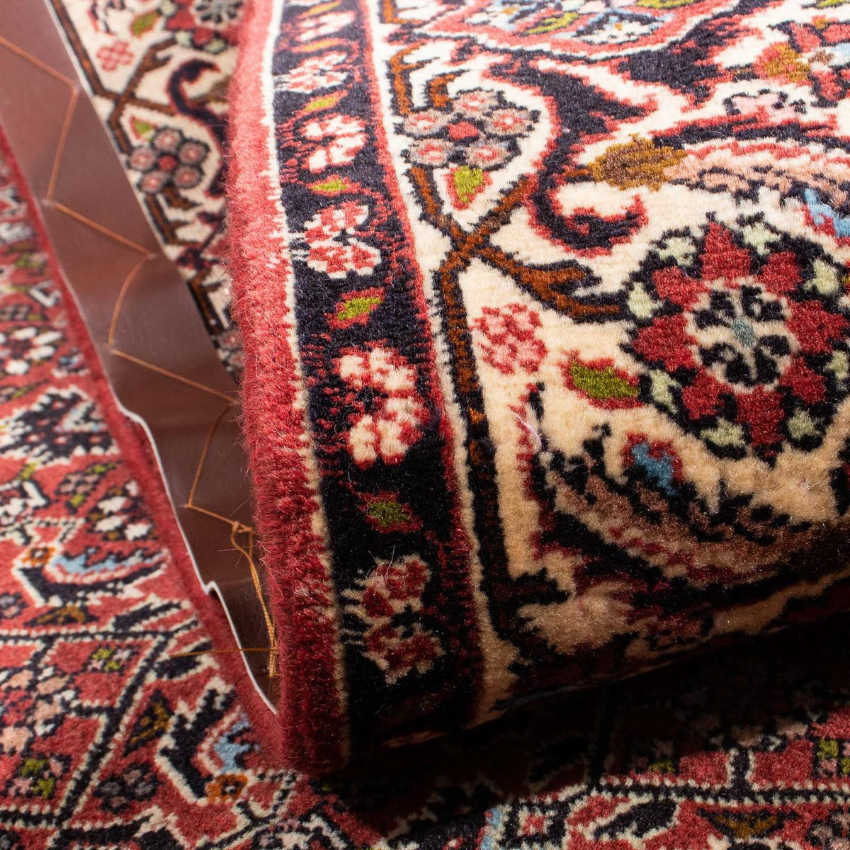 Alfombra persa - Bidjar - 205 x 141 cm - rojo oscuro