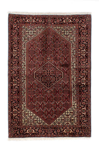Alfombra persa - Bidjar - 198 x 136 cm - rojo oscuro