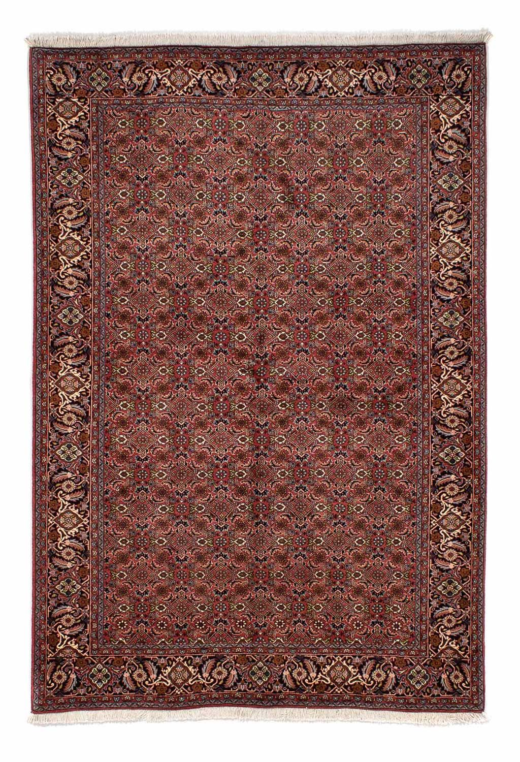 Alfombra persa - Bidjar - 246 x 170 cm - rojo oscuro
