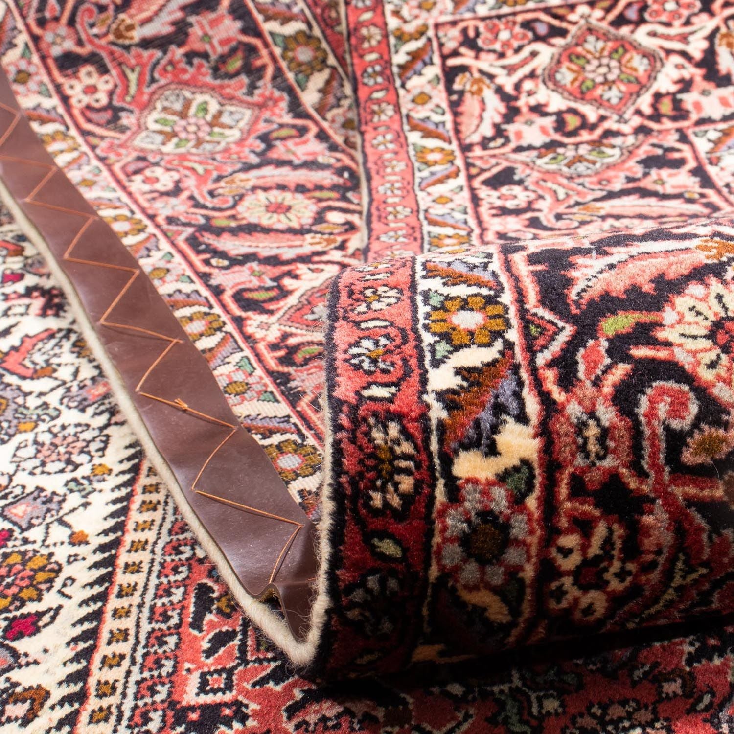Alfombra persa - Bidjar - 290 x 197 cm - rojo oscuro