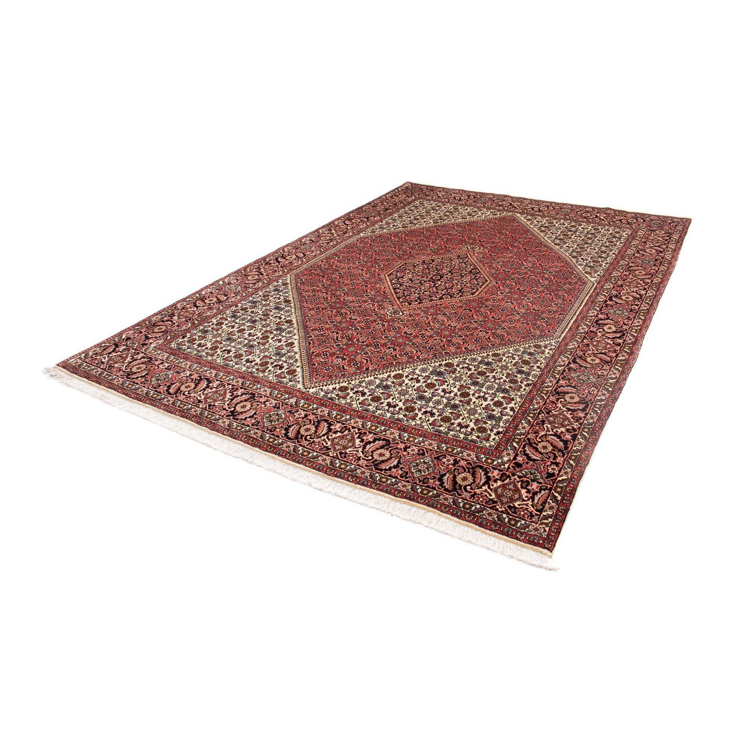 Alfombra persa - Bidjar - 290 x 197 cm - rojo oscuro