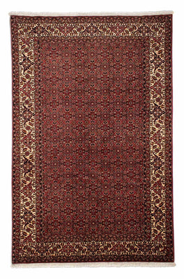 Alfombra persa - Bidjar - 297 x 197 cm - rojo oscuro