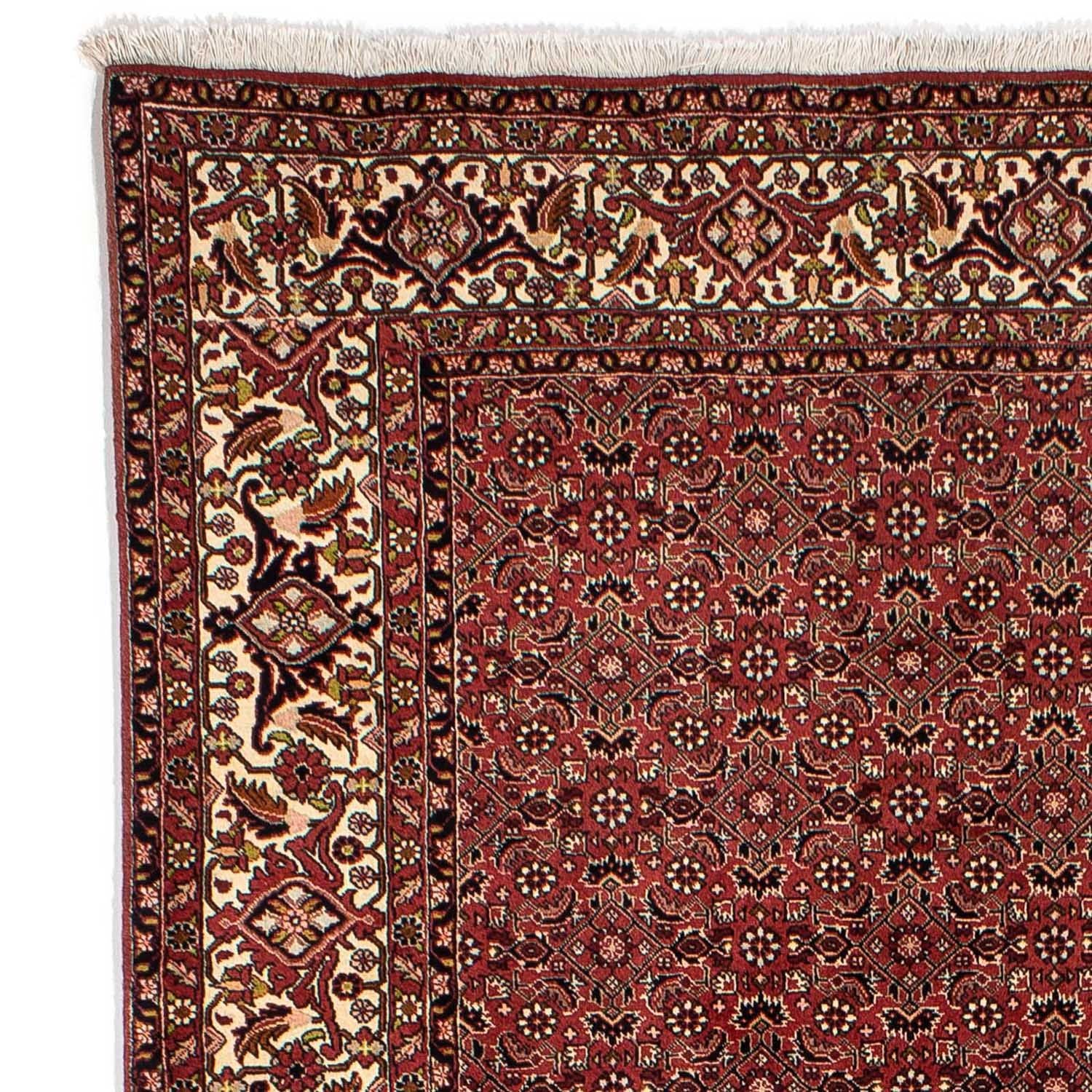 Alfombra persa - Bidjar - 297 x 197 cm - rojo oscuro