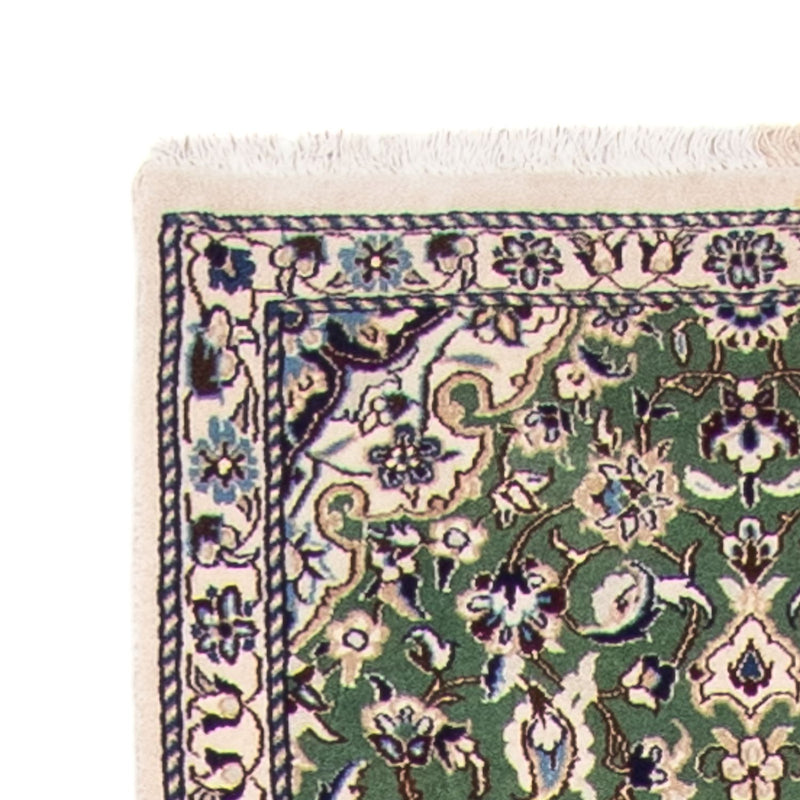 Alfombra de pasillo Alfombra Persa - Nain - Real - 410 x 62 cm - verde
