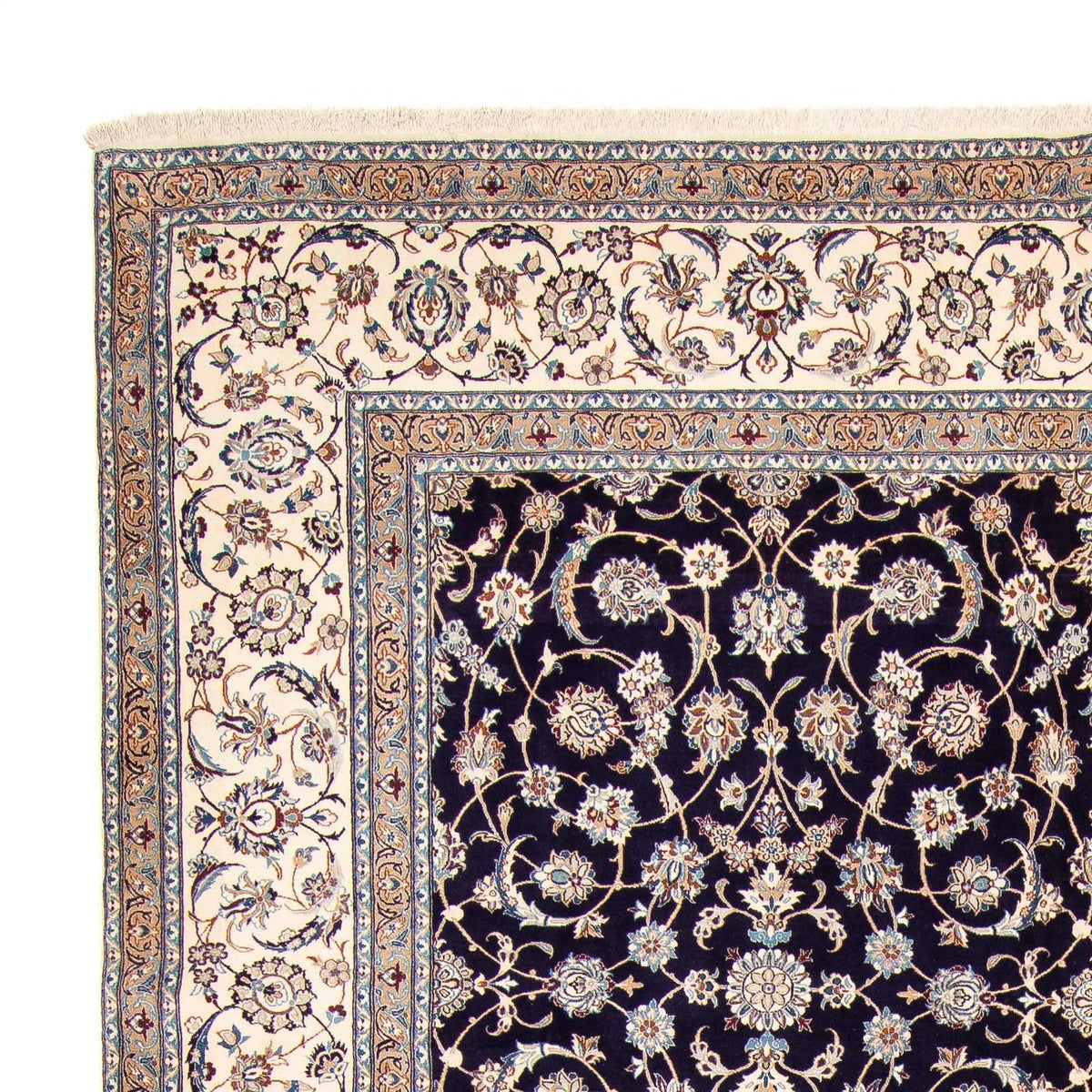 Alfombra Persa - Nain - Prima - 430 x 310 cm - azul oscuro