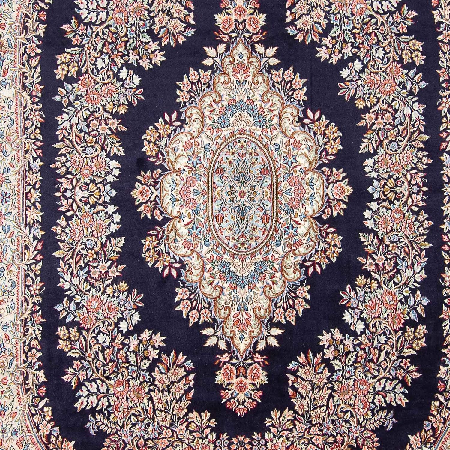 Alfombra persa - Real - 398 x 292 cm - azul oscuro