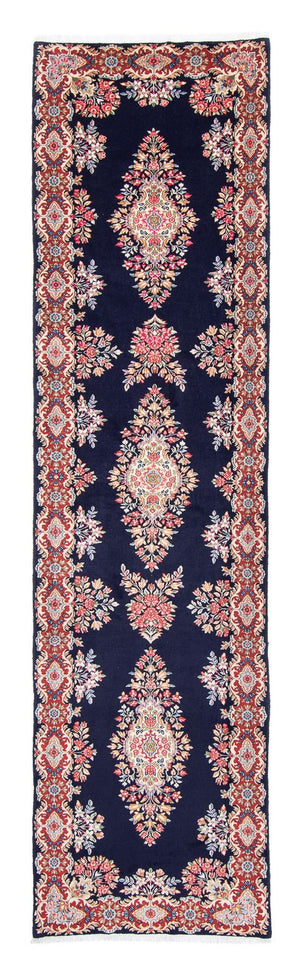 Alfombra de pasillo Alfombra persa - Real - 407 x 96 cm - azul oscuro