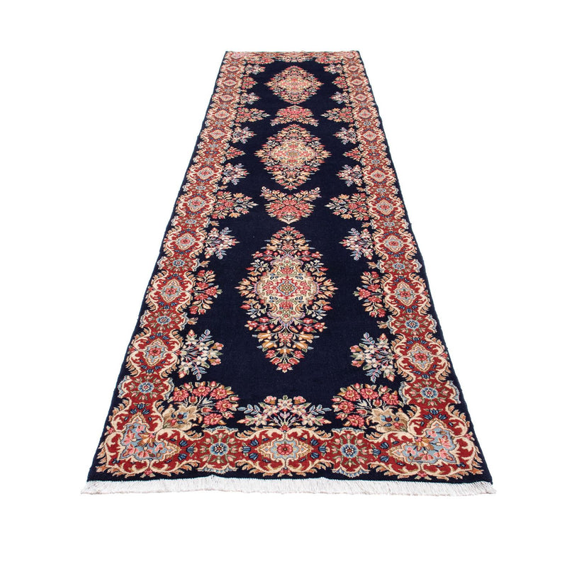 Alfombra de pasillo Alfombra persa - Real - 407 x 96 cm - azul oscuro