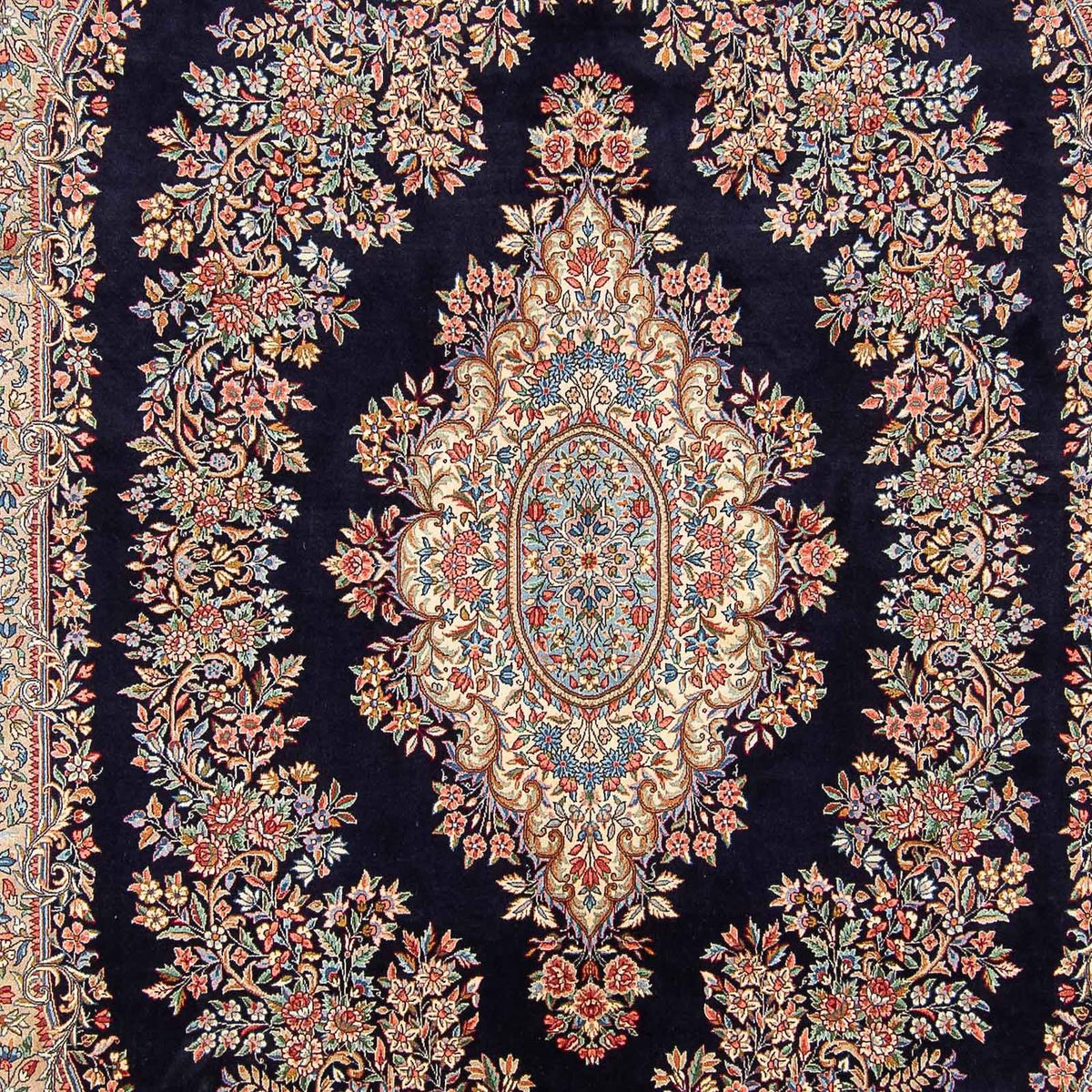 Alfombra persa - Real - 400 x 294 cm - azul oscuro