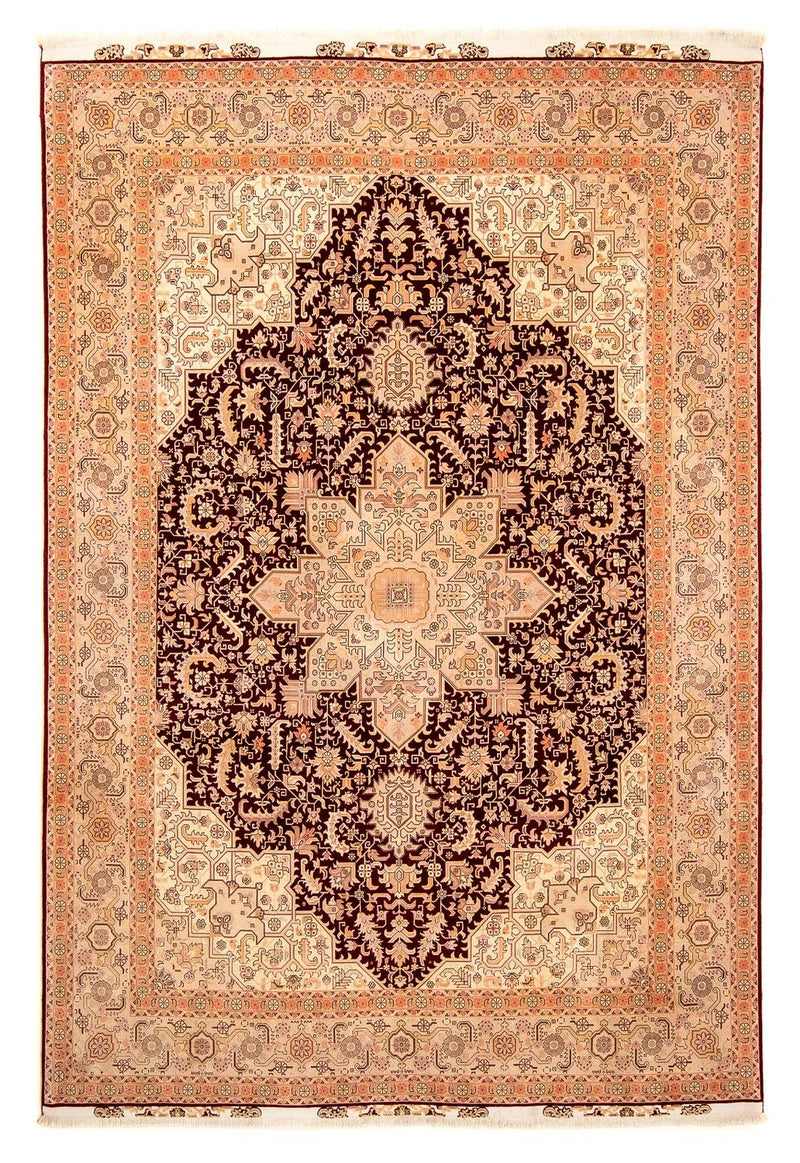 Alfombra Persa - Tabriz - Real - 356 x 250 cm - marrón claro