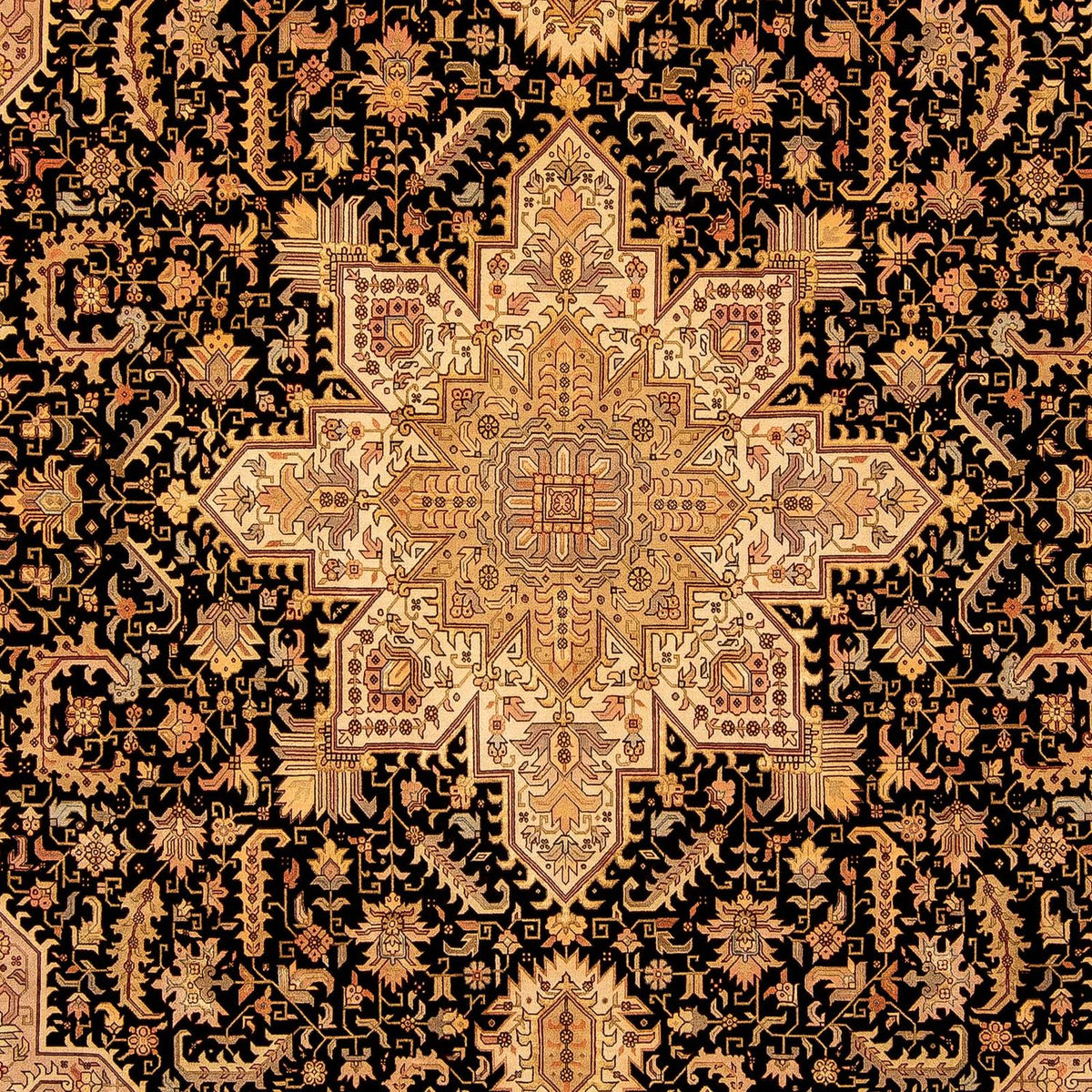 Alfombra Persa - Tabriz - Real - 360 x 254 cm - marrón claro