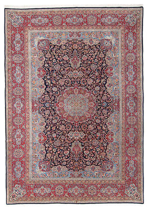 Alfombra persa - Real - 405 x 295 cm - azul oscuro