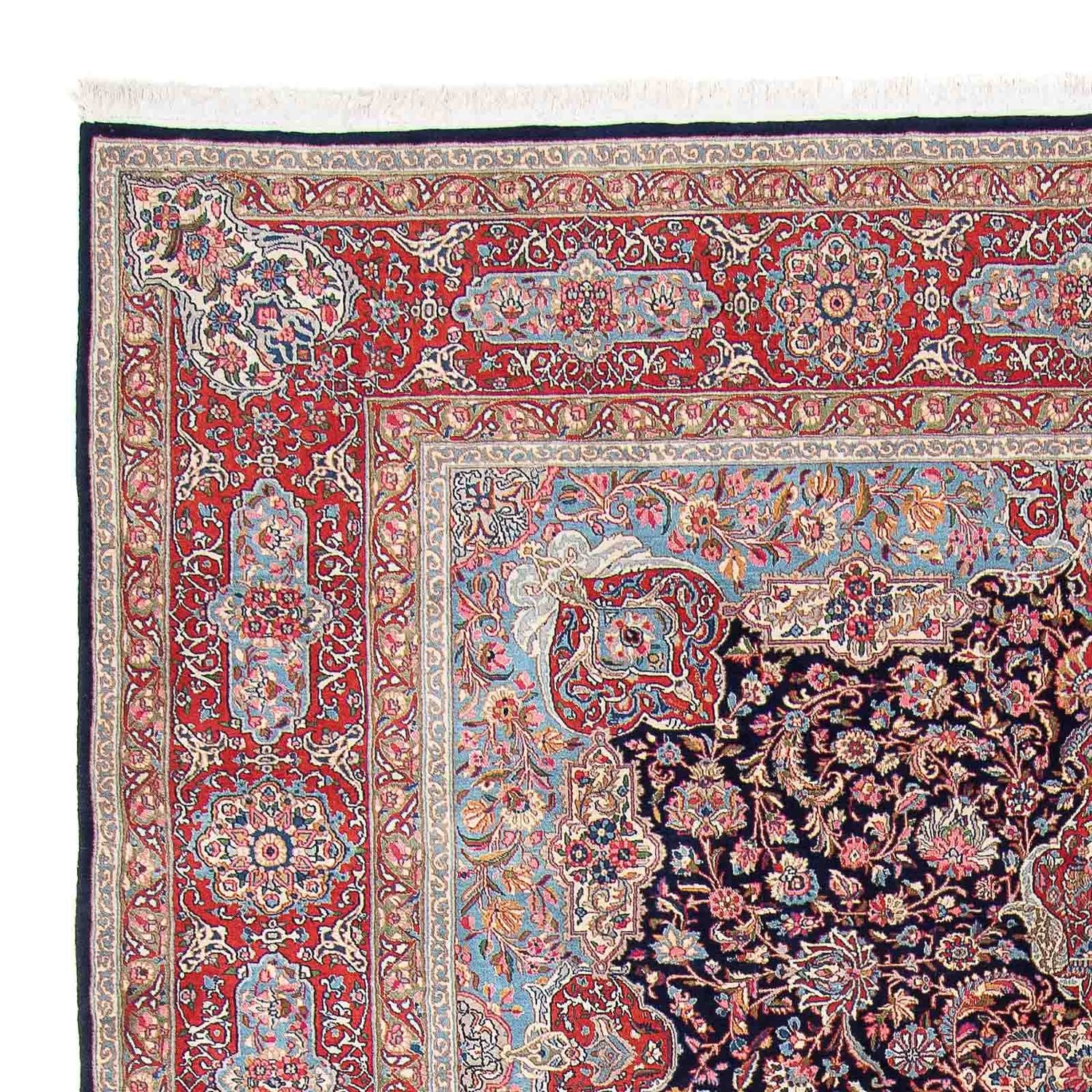 Alfombra persa - Real - 405 x 295 cm - azul oscuro
