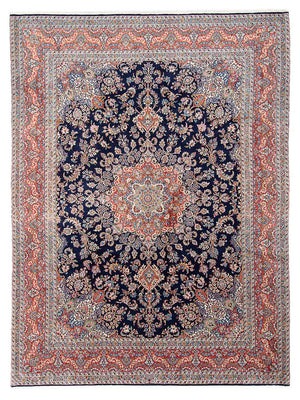 Alfombra persa - Real - 403 x 300 cm - azul oscuro