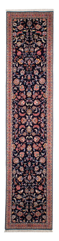 Alfombra de pasillo Alfombra Persa - Tabriz - Real - 298 x 65 cm - azul oscuro