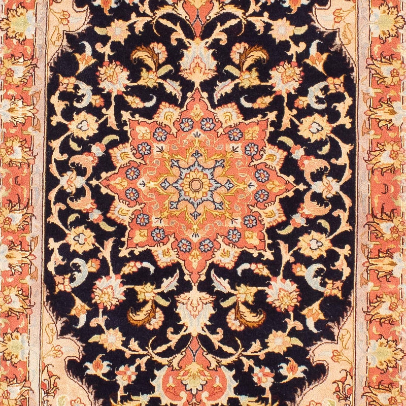 Alfombra de pasillo Alfombra Persa - Tabriz - Real - 295 x 68 cm - azul oscuro