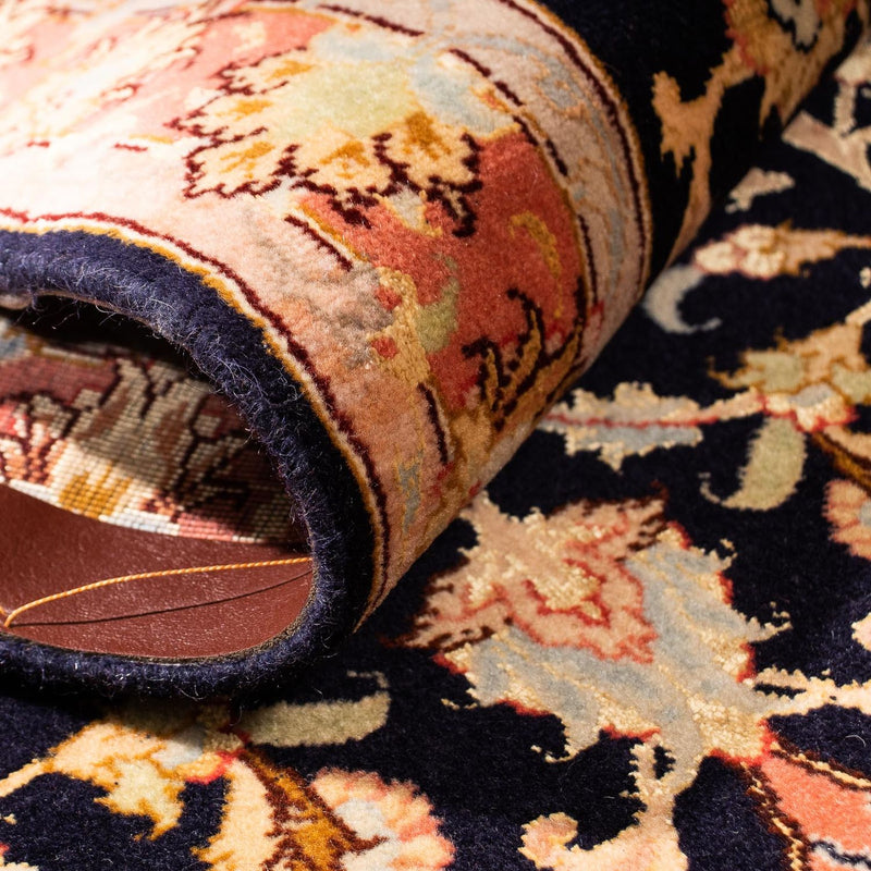 Alfombra de pasillo Alfombra Persa - Tabriz - Real - 295 x 68 cm - azul oscuro