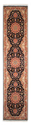 Alfombra de pasillo Alfombra Persa - Tabriz - Real - 303 x 68 cm - azul oscuro