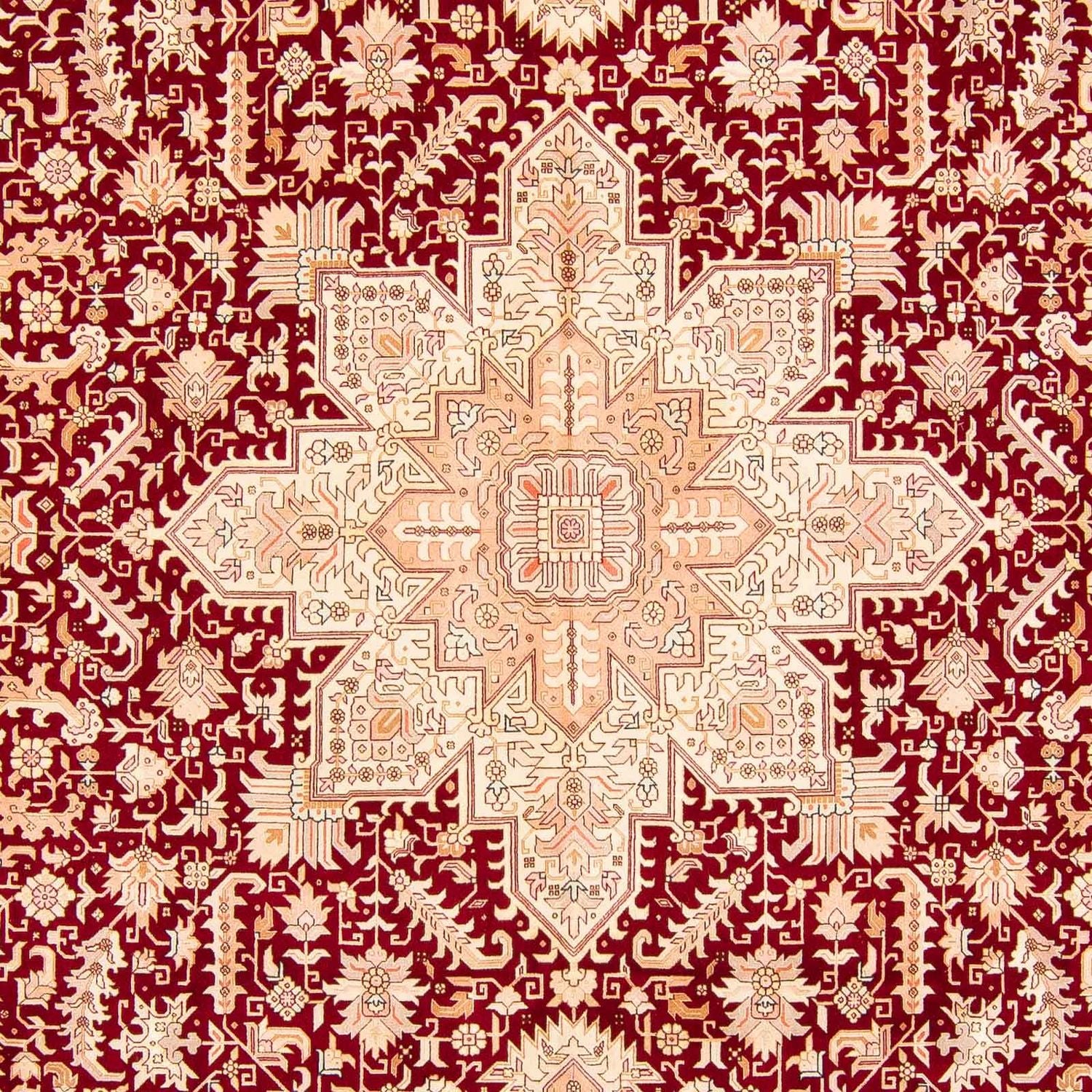 Alfombra Persa - Tabriz - Real - 400 x 298 cm - rojo oscuro