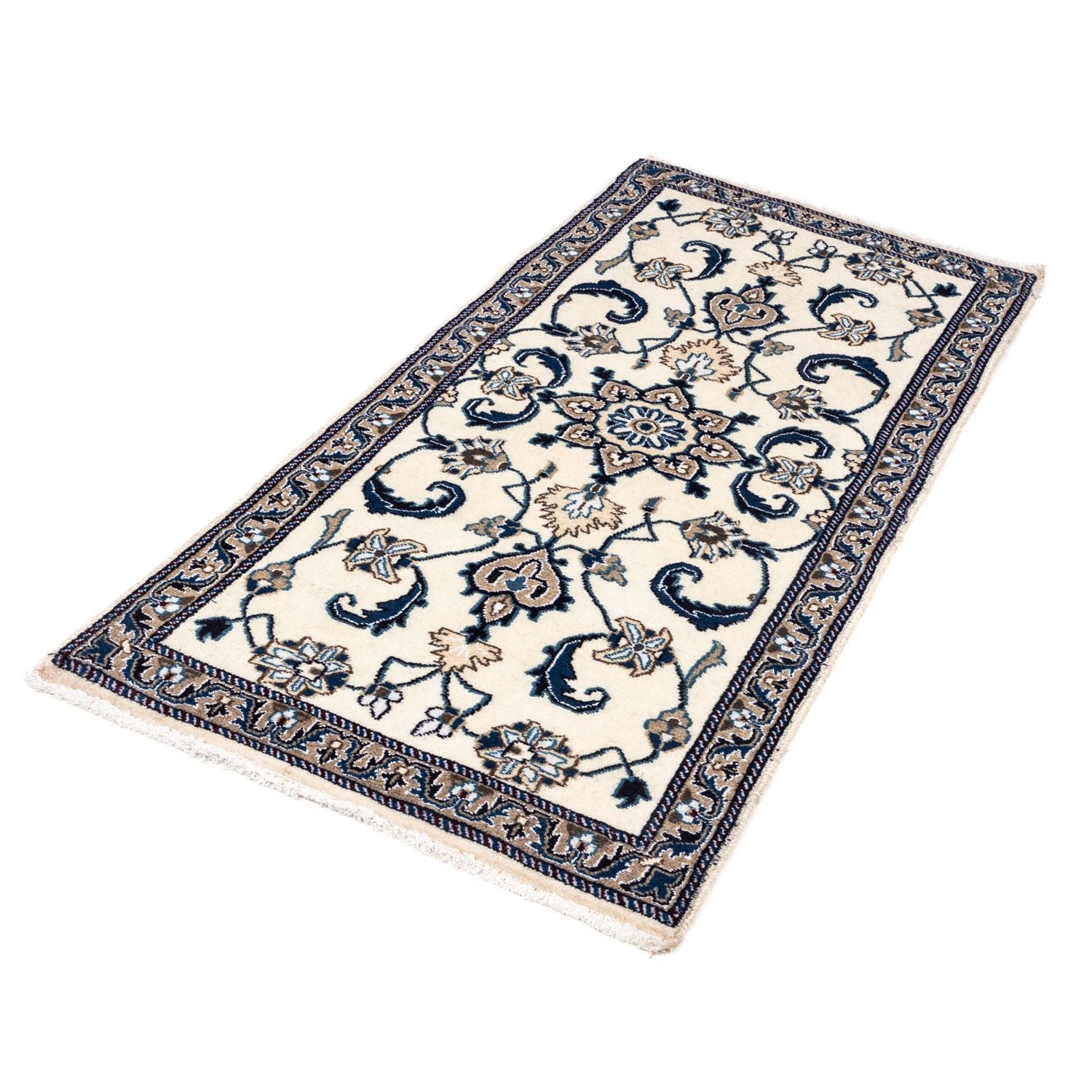 Alfombra persa - Nain - 142 x 68 cm - beige