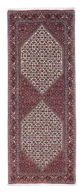 Alfombra de pasillo Alfombra persa - Bidjar - 214 x 83 cm - rojo claro