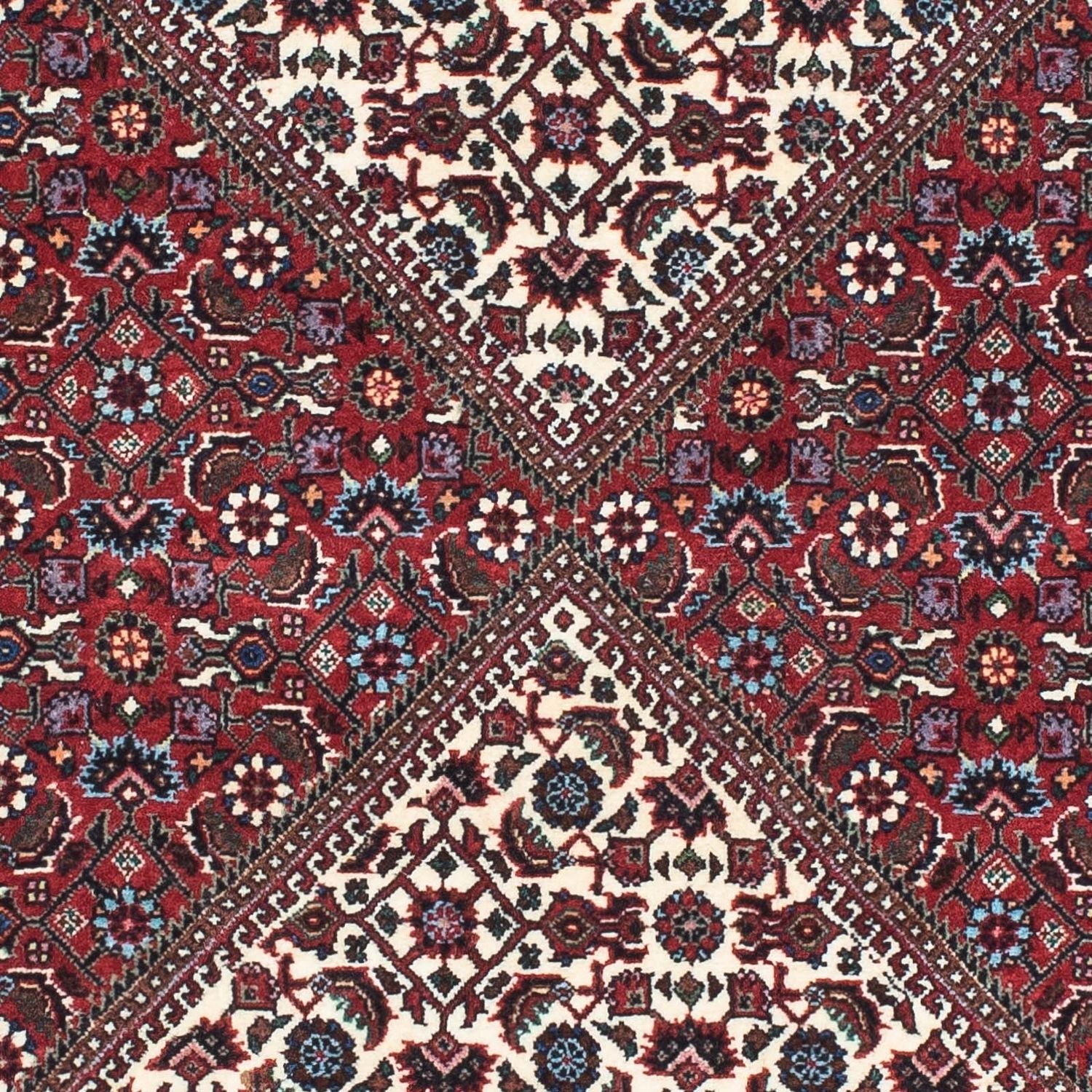 Alfombra de pasillo Alfombra persa - Bidjar - 214 x 83 cm - rojo claro