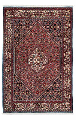Alfombra persa - Bidjar - 210 x 136 cm - rojo