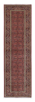 Alfombra de pasillo Alfombra persa - Bidjar - 298 x 85 cm - rojo oscuro